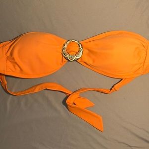 Orange bikini top